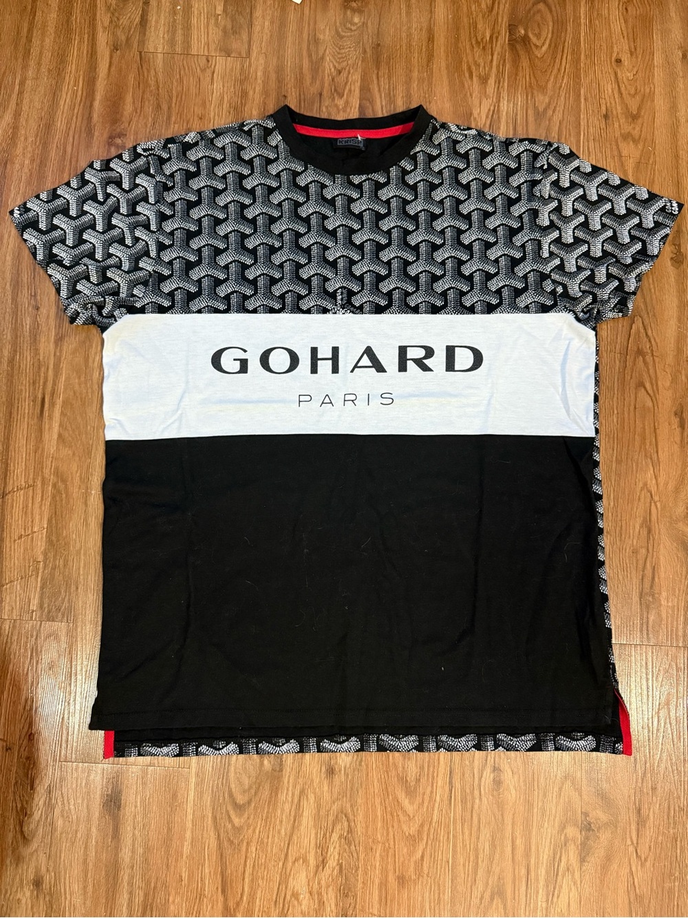 KRISP Mens Gohard Paris SHORT SLEEVE T-SHIRT Black SIZE 2XL